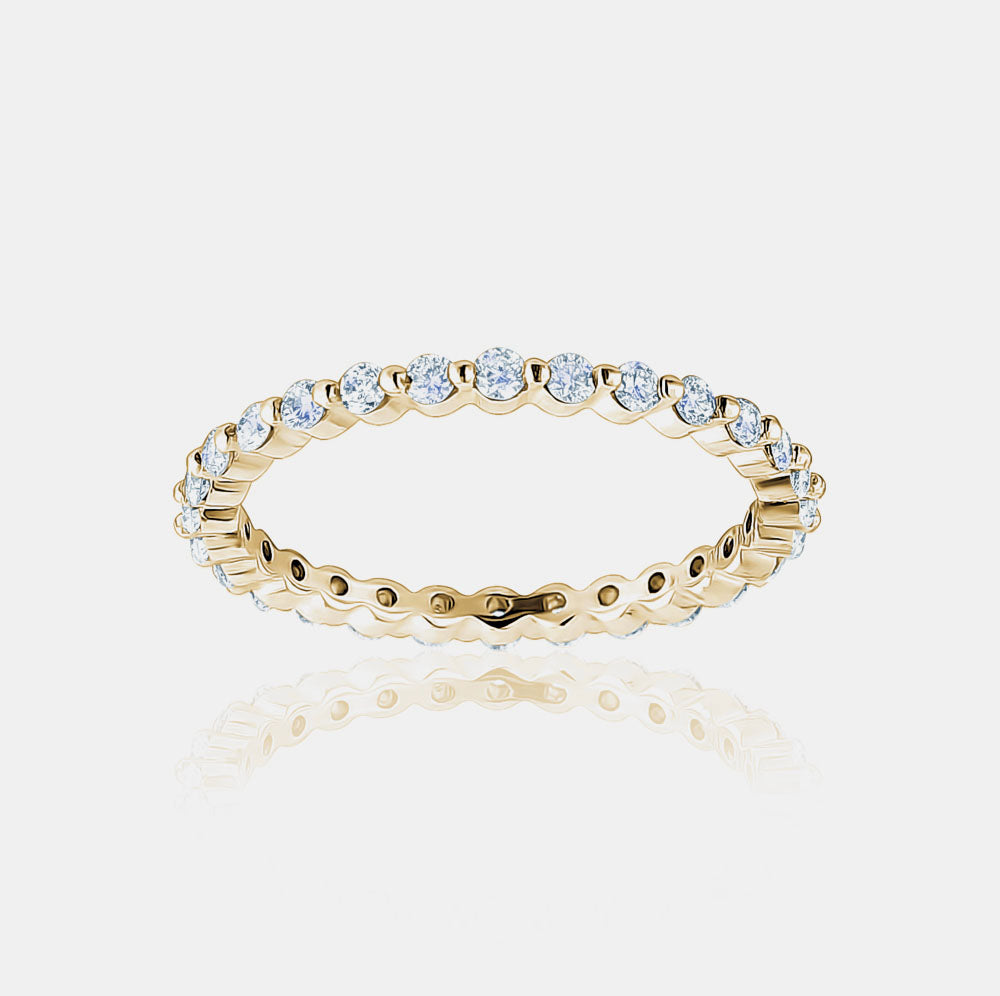 Lab Grown Diamond Full Single Prong Diamond Eternity Band