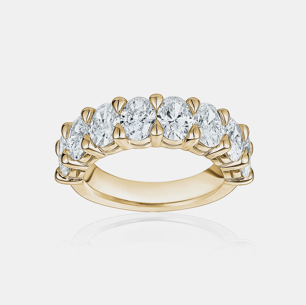 Semi Diamond Oval Eternity Band