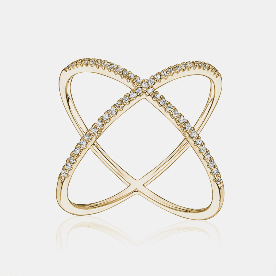 Bague Croisée en Diamant
