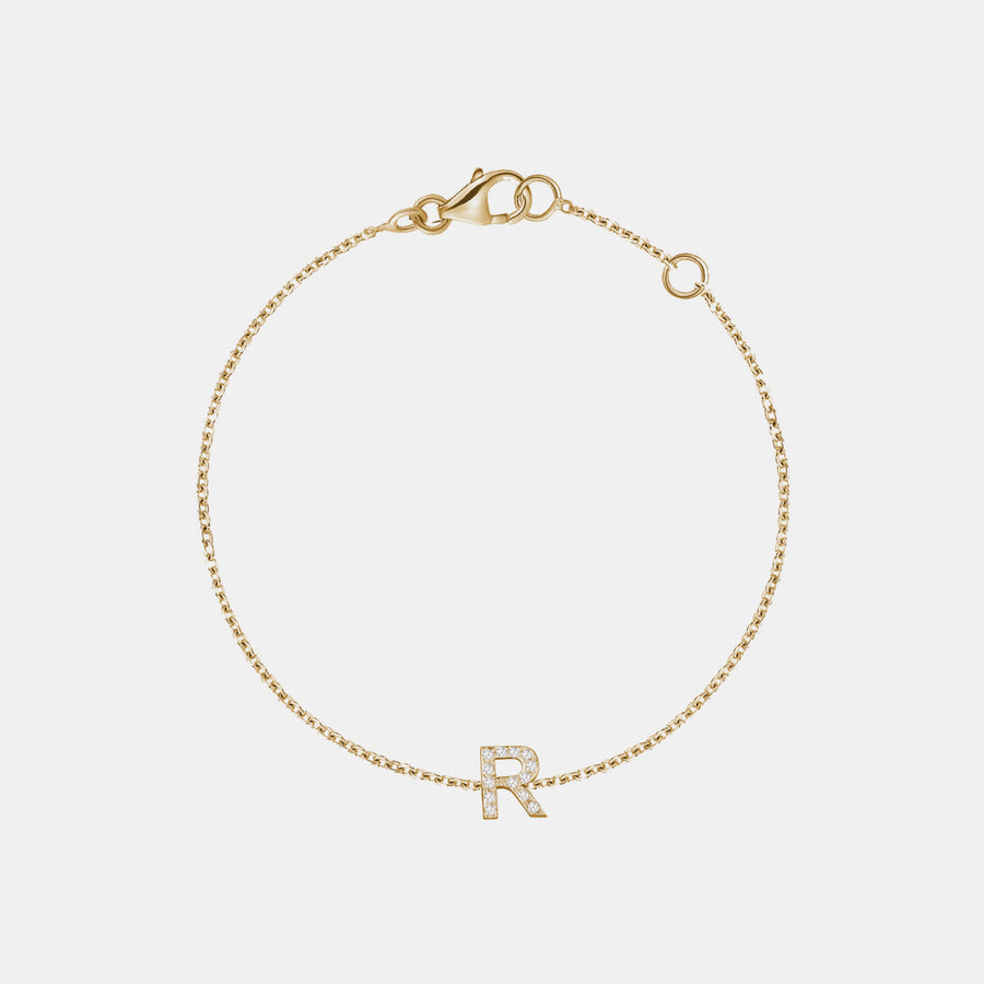  Bracelet à Initiale en Diamant