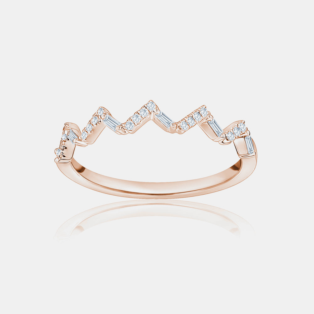 Zig Zag Diamond Ring