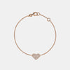 Bracelet de Coeur Unique en Diamant
