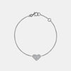 Bracelet de Coeur Unique en Diamant