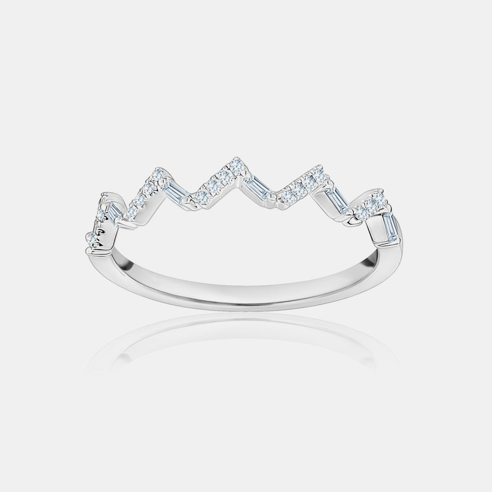 Zig Zag Diamond Ring