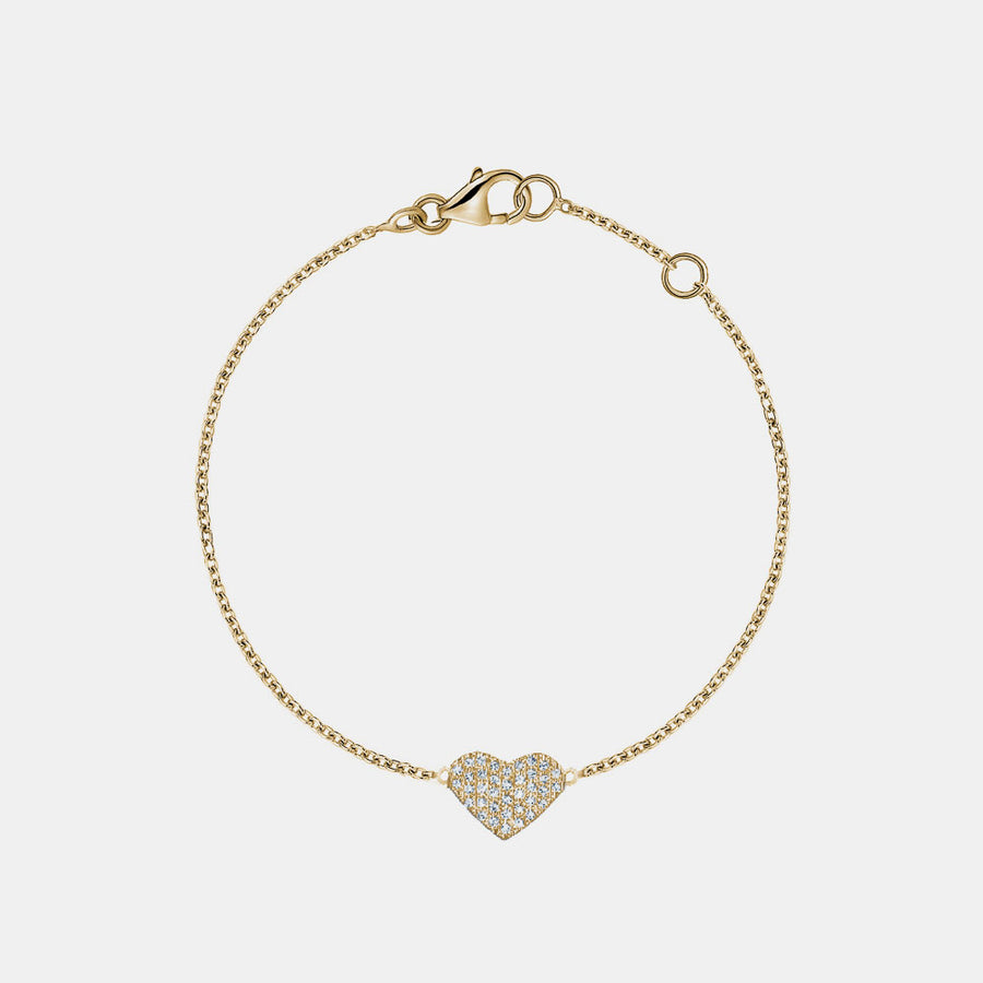 Bracelet de Coeur Unique en Diamant