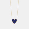 Collier de Coeur en Diamant Bleu Marine