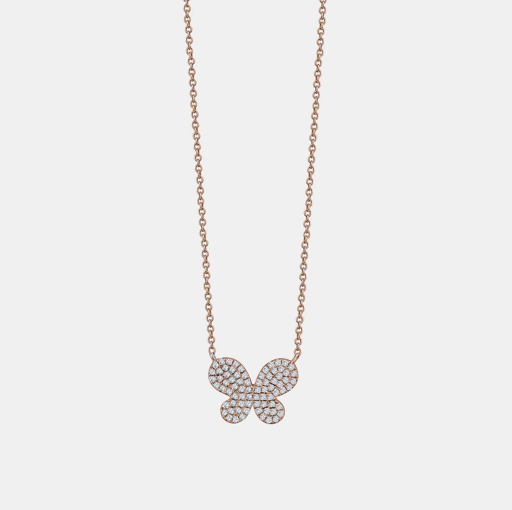 Diamond Butterfly Necklace