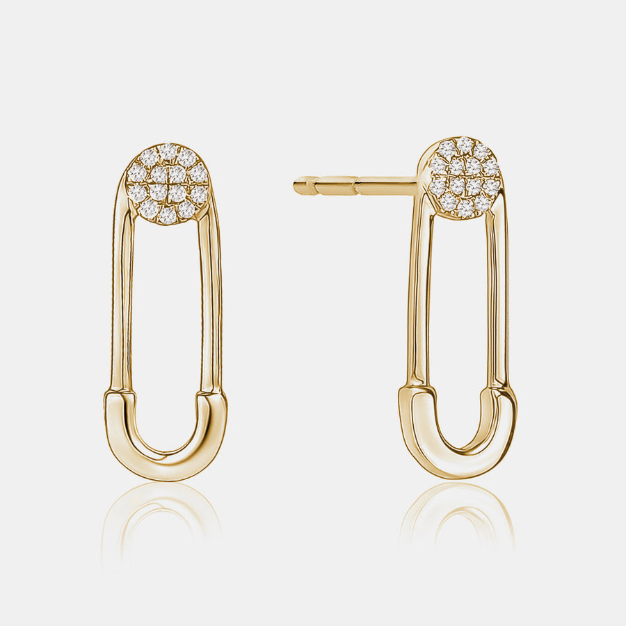 Boucles d'Oreilles Épingle en Diamant