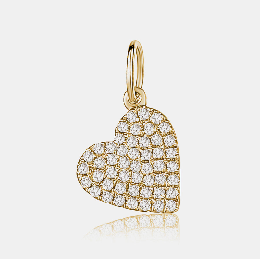 Breloque de Coeur en Diamant