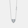 Collier de Coeur Pavé avec Fleche