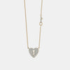 Collier de Coeur Pavé avec Fleche