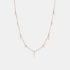 Collier à Mutiples Facettes de Diamant Pendantes