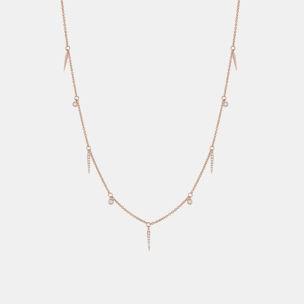 Diamond Drop Bezel Necklace