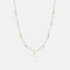 Collier à Mutiples Facettes de Diamant Pendantes