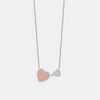 Collier Double Coeur en Diamant