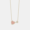 Collier Double Coeur en Diamant