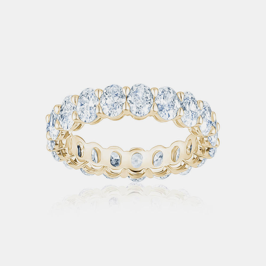 Bague d'Éternité en Diamant Ovale