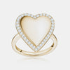 Bague de Cœur Géant Miroir en Diamant