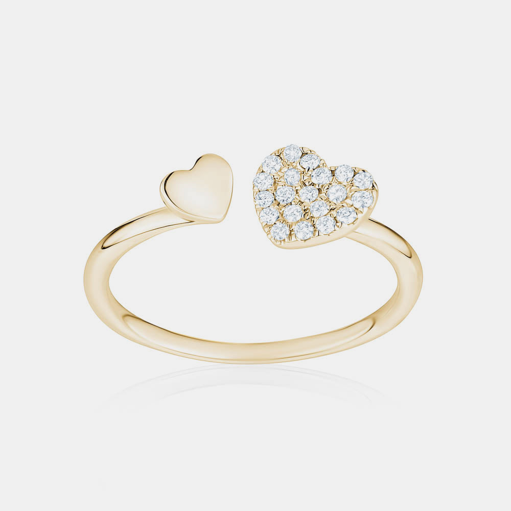 Diamond Open Heart Ring