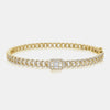 Bracelet en diamant et émeraude