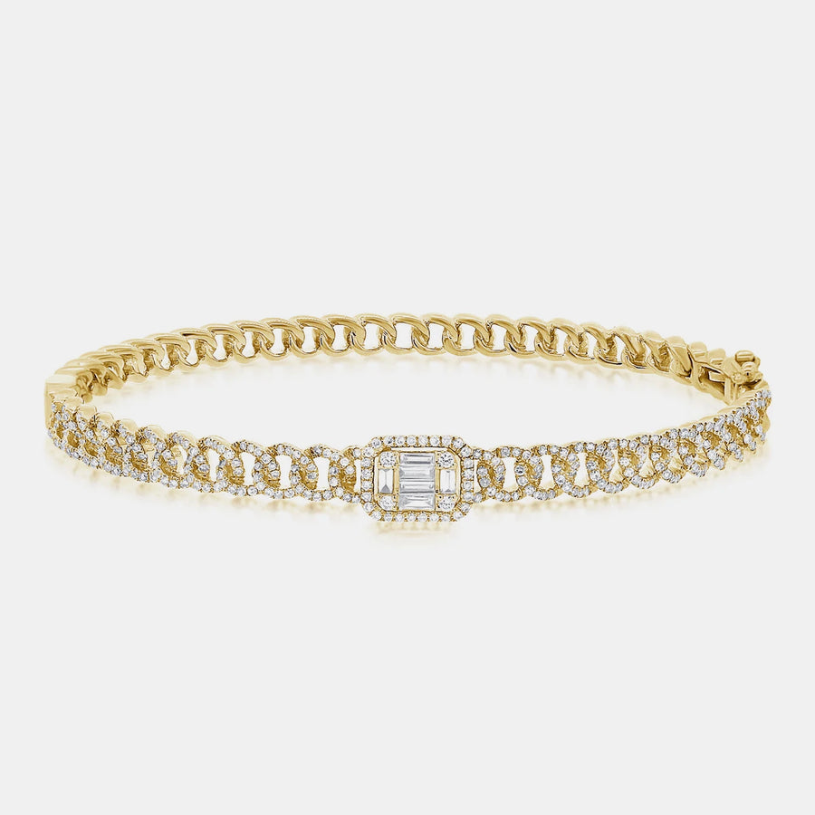 Bracelet en diamant et émeraude