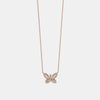 Collier papillon à baguettes de diamants