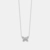 Collier papillon à baguettes de diamants