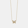 Collier papillon à baguettes de diamants