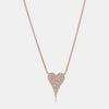 Collier à cœur pavé pointu