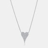 Collier à cœur pavé pointu