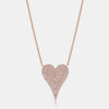 Collier à cœur pavé pointu