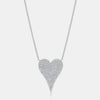 Collier à cœur pavé pointu
