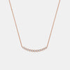 Collier avec Barre de Facette de Diamants 