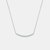 Collier avec Barre de Facette de Diamants 