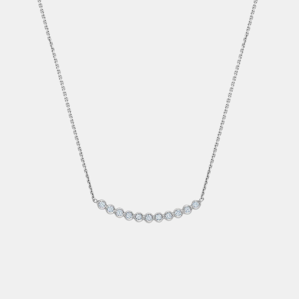 Diamond Bezel Bar Necklace