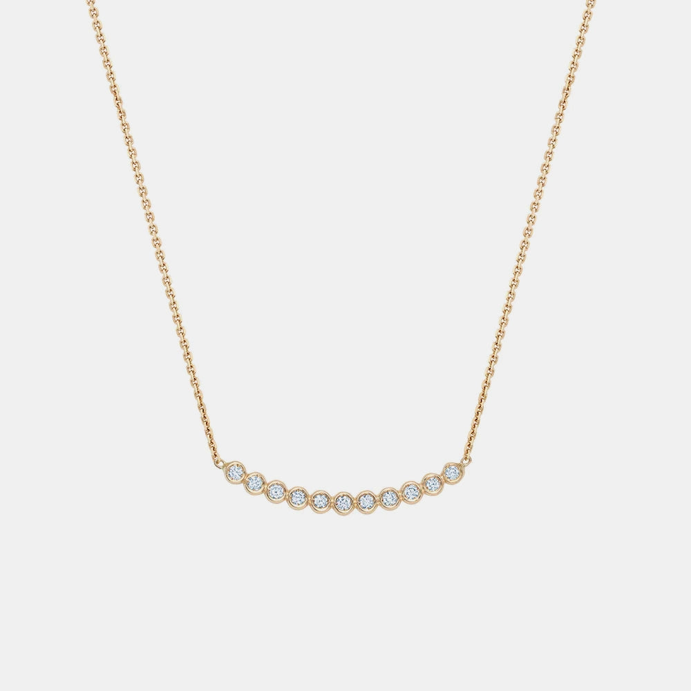 Diamond Bezel Bar Necklace