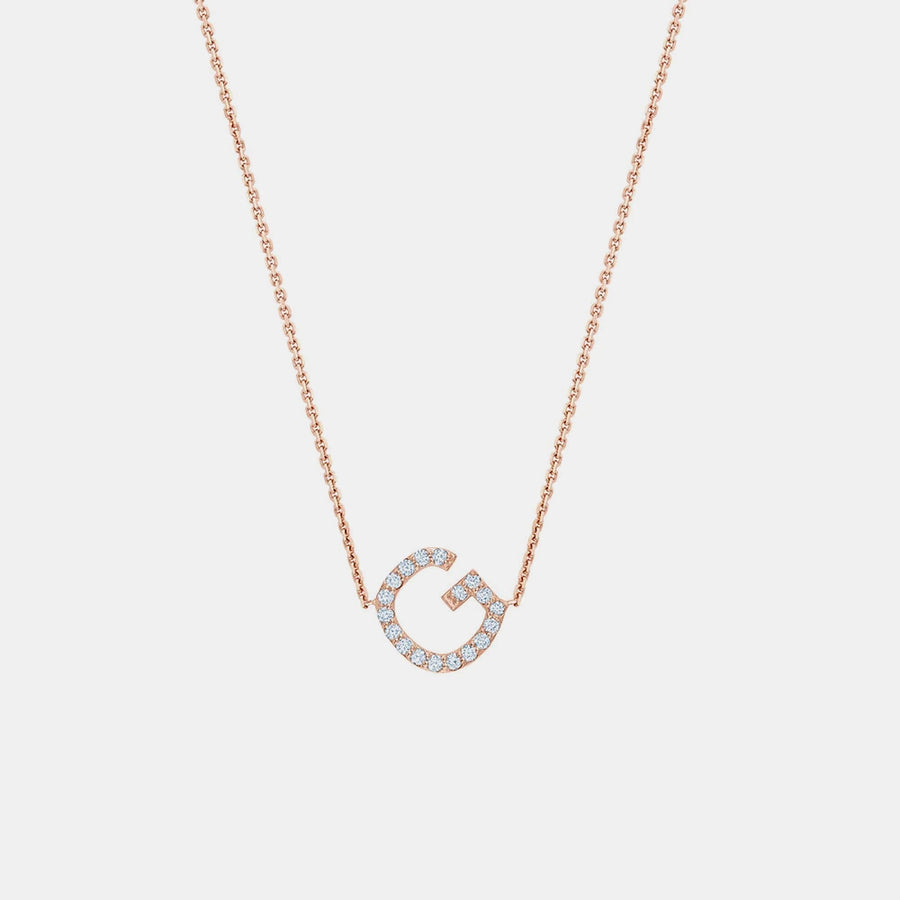 Collier à Initiale en Diamant