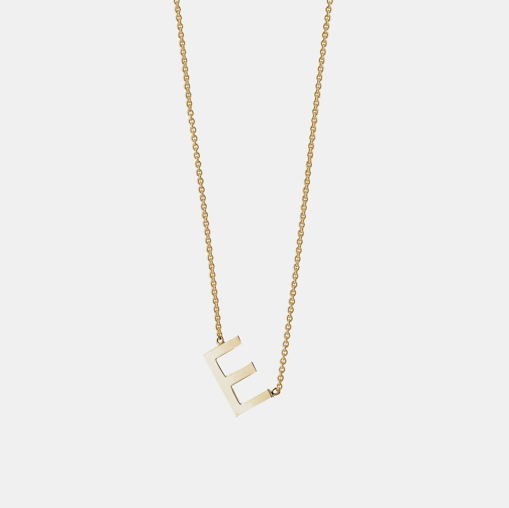 Slanted Initial Necklace