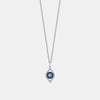 Collier Mauvais Oeil en Saphire Pendant