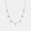 Collier étoile de lune en diamant pendant 