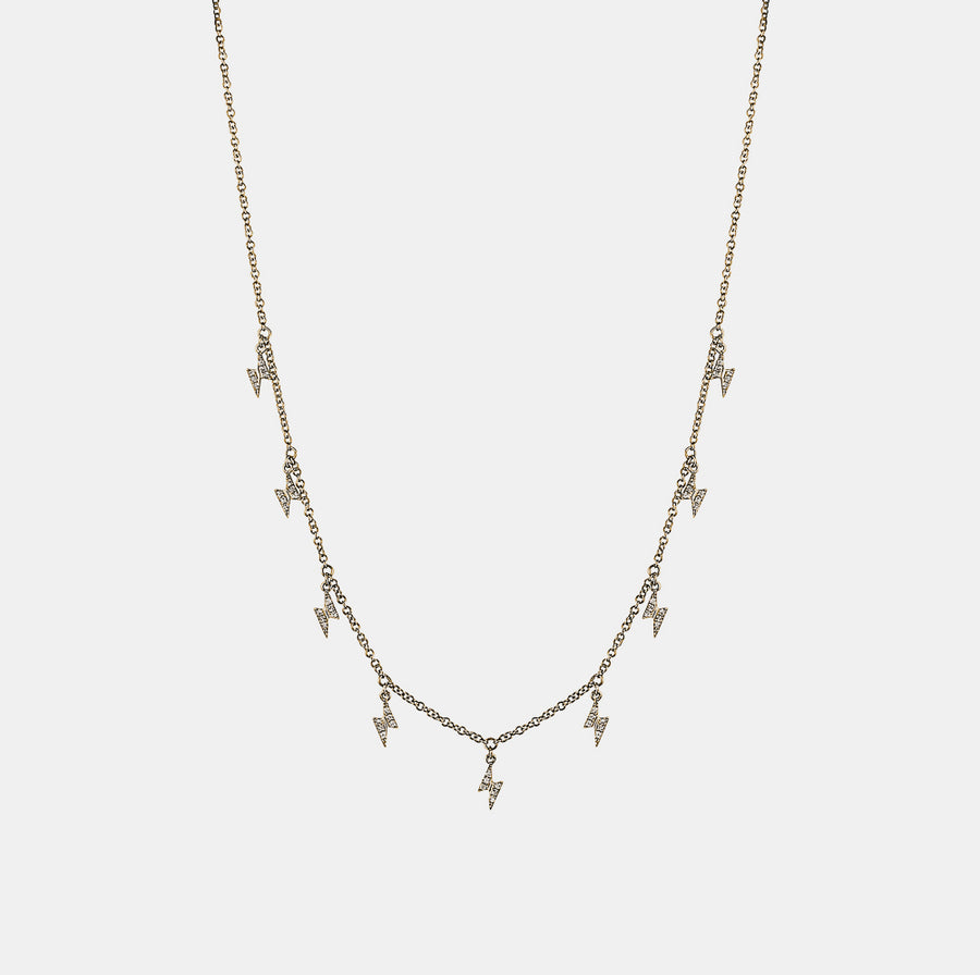 Collier avec éclairs en Diamant Pendants 