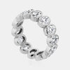 0.40ct Lab Grown Diamond Oval Bezel Set Eternity Band