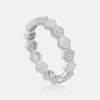 Bague hexagonale en diamant