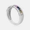 Bague en pierre baguette colorée