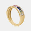 Bague en pierre baguette colorée