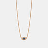 Collier de perles en diamant et saphir Oeil maléfique