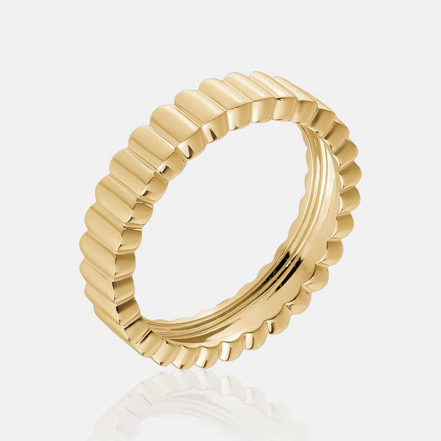 Bague cannelée empilable