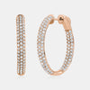 Boucles d'oreilles à trois rangs de micro-perles