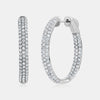 Boucles d'oreilles à trois rangs de micro-perles