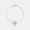 Bracelet disque d'or avec initiales personnalisées